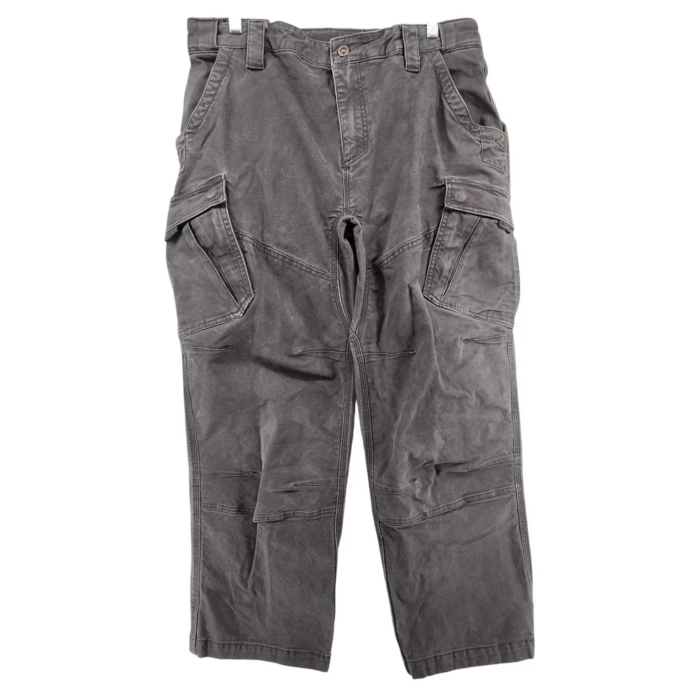 Guide Gear 36x30 Gray Canvas Cargo Pants Tactical Workwear Hiking Gorpcore